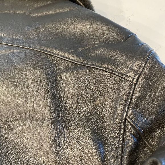 Vintage L.L. Bean Brown Leather Jacket Bummer A-2 G-1  - Picture 7 of 14